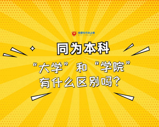 同为本科"大学"和"学院"有什么区别吗?