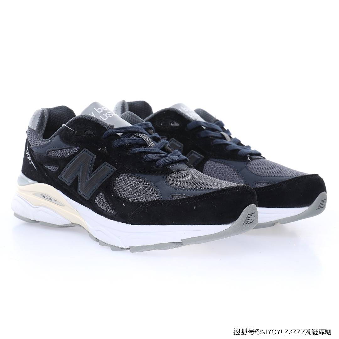 New 珍贵传统， NB新百伦New Balance 三代运动跑步鞋“黑午夜蓝灰银3M” M990KT3