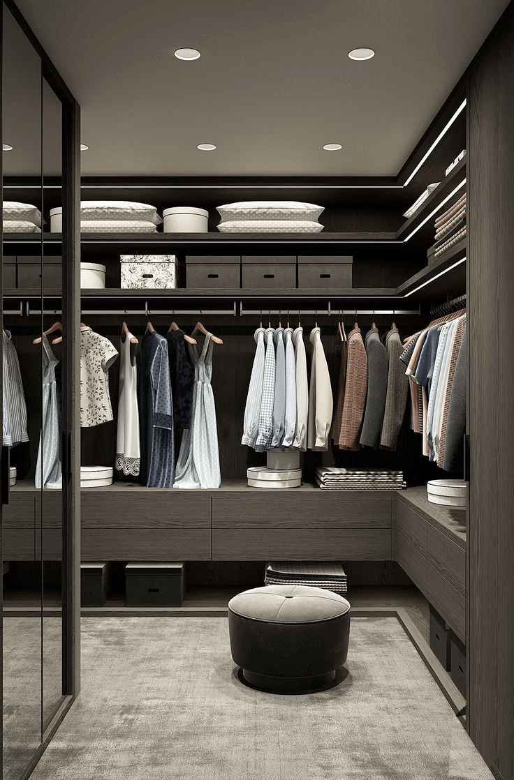 轻奢步入式衣帽间设计案例分享