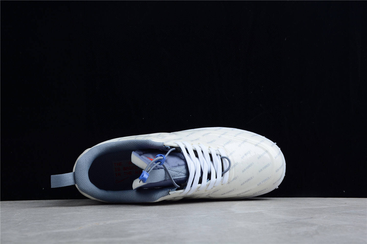 海绵 耐克空军一号 Nike Air Force 1 Experimental 白蓝弹幕低帮机能风运动鞋