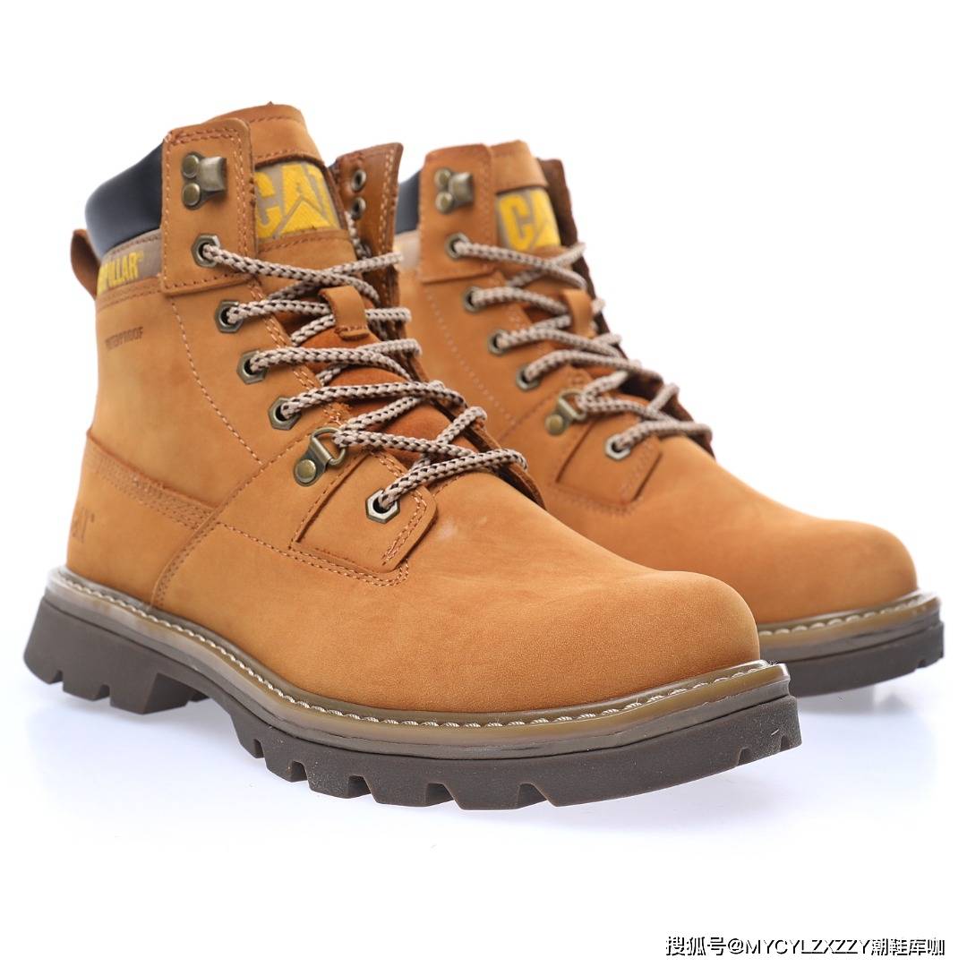 推土机 卡特CAT Miel Raz Mid 秋冬中帮牛皮系带马丁靴英伦工装户外休闲百搭鞋P720228