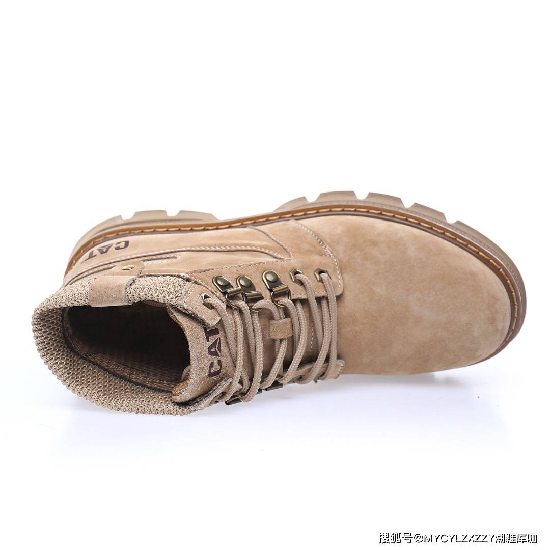 推土机 卡特CAT Miel Raz Mid 秋冬中帮牛皮系带马丁靴英伦工装户外休闲百搭鞋P720228
