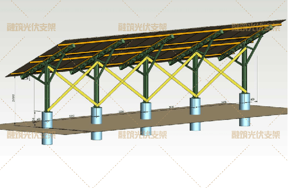 新型光伏支架镀铝锌单排柱设计方案