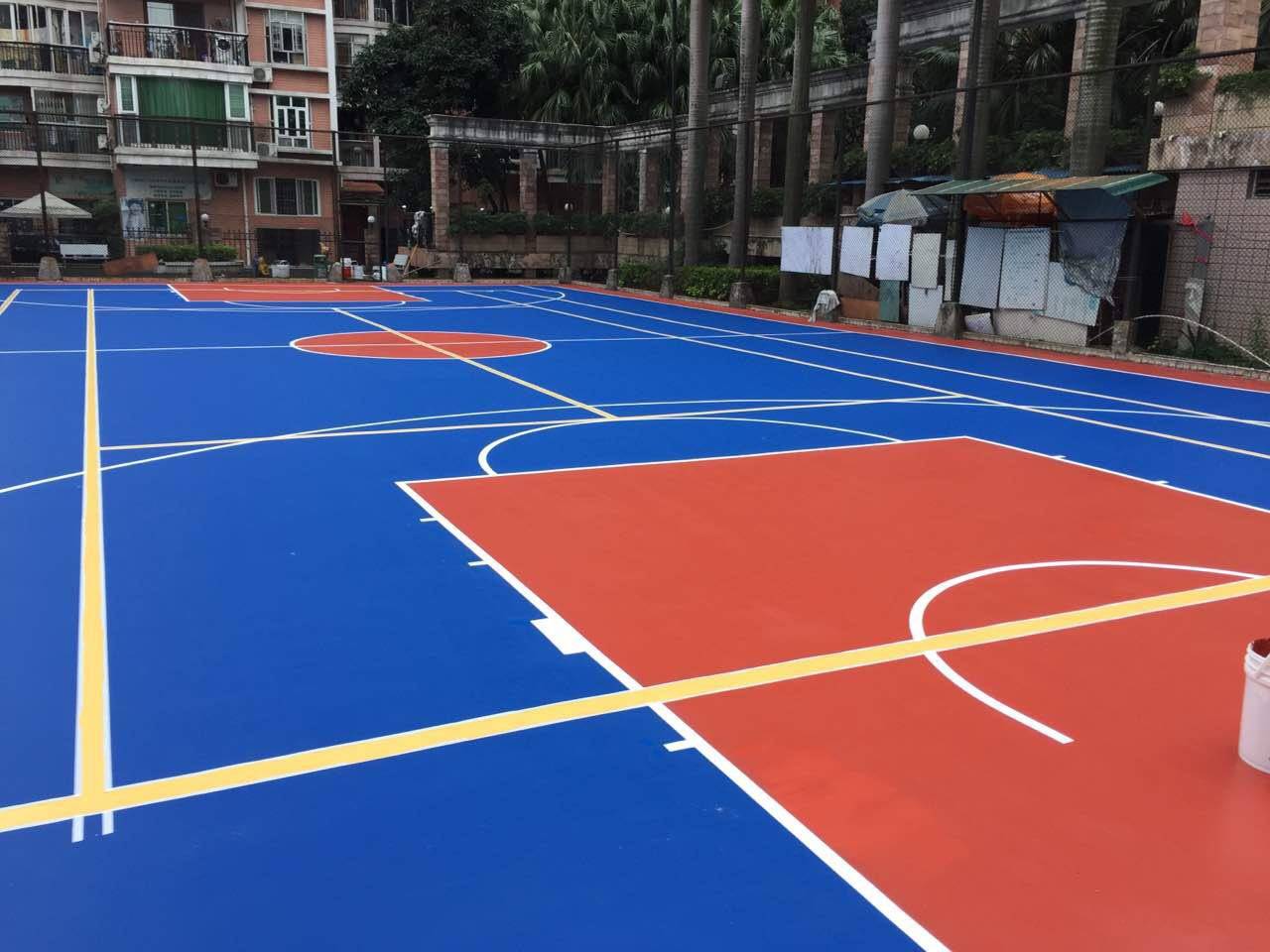 除了工业场所,幼儿园,学校操场,篮球场也适合无机地坪涂料.