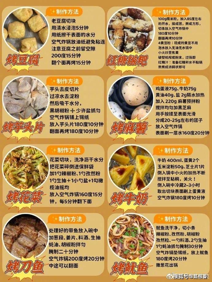 烤红|【48款空气炸锅美食食谱】附详细做法！一看就会，有手就能做！