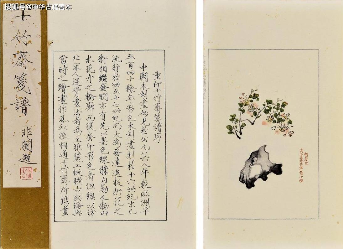 套印本|明崇祯六年彩色套印本《十竹斋书画谱》：《芥子园画传》的灵感来源