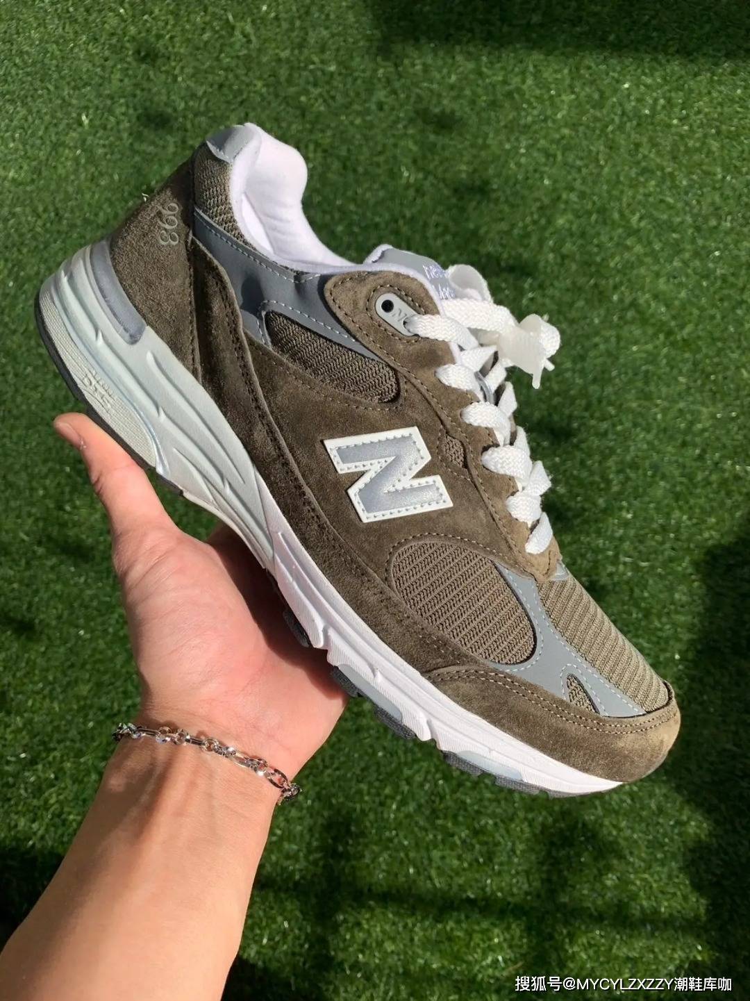 MadeNB新百伦New Balance Made in USA 美产运动百搭老爹跑步鞋橄榄绿银灰 MR993MG