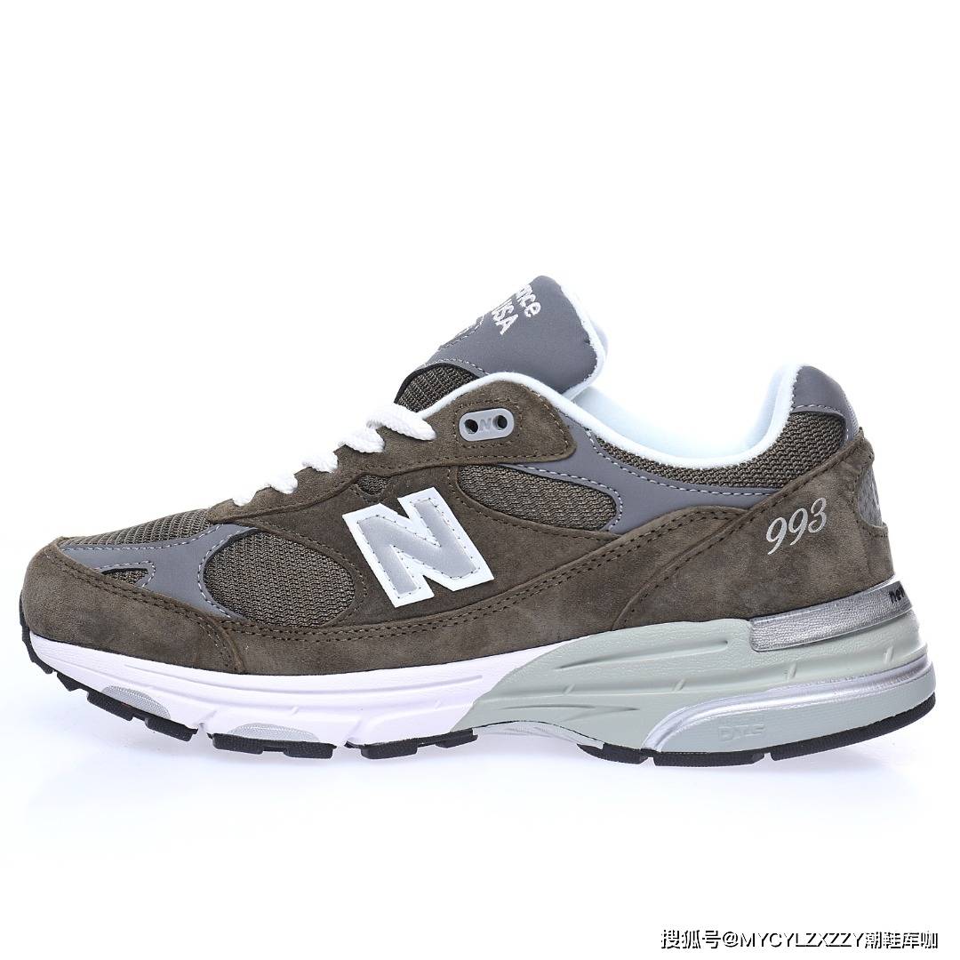 MadeNB新百伦New Balance Made in USA 美产运动百搭老爹跑步鞋橄榄绿银灰 MR993MG