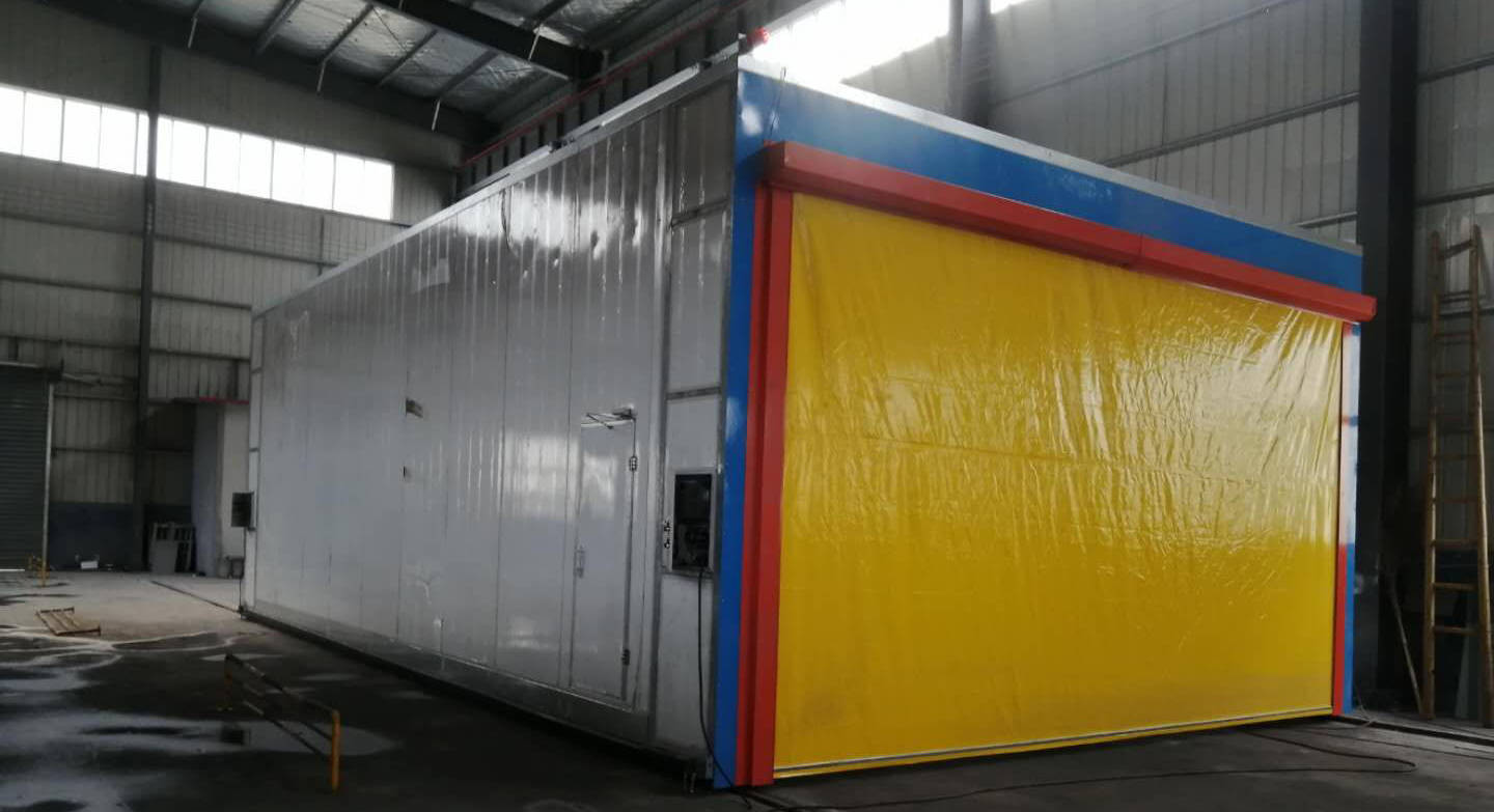 移动伸缩式喷漆房