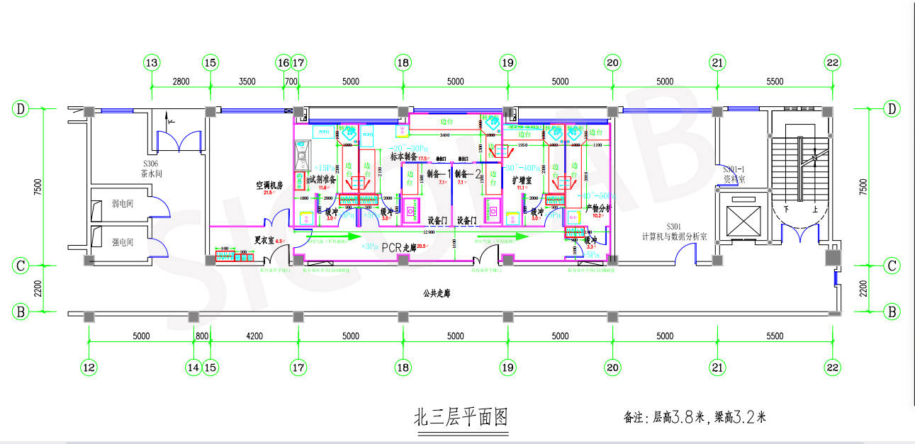 东莞某医院pcr实验室建设平面图曝光sicolab