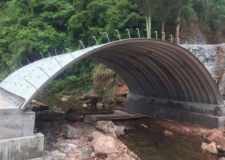 钢波纹涵管@马蹄型钢波纹涵管@钢波纹涵管拱桥加固_圆管_结构_底部