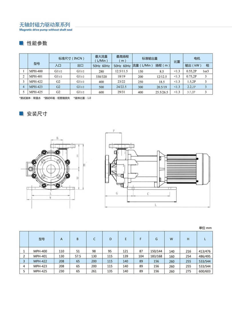 安徽凯跃泵阀有限公司产品说明书