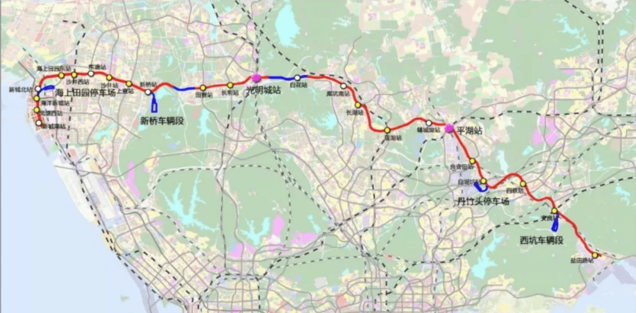 深圳市18号地铁规划图图片