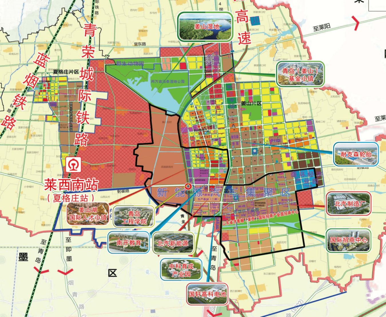 莱西姜山地图高清版图片