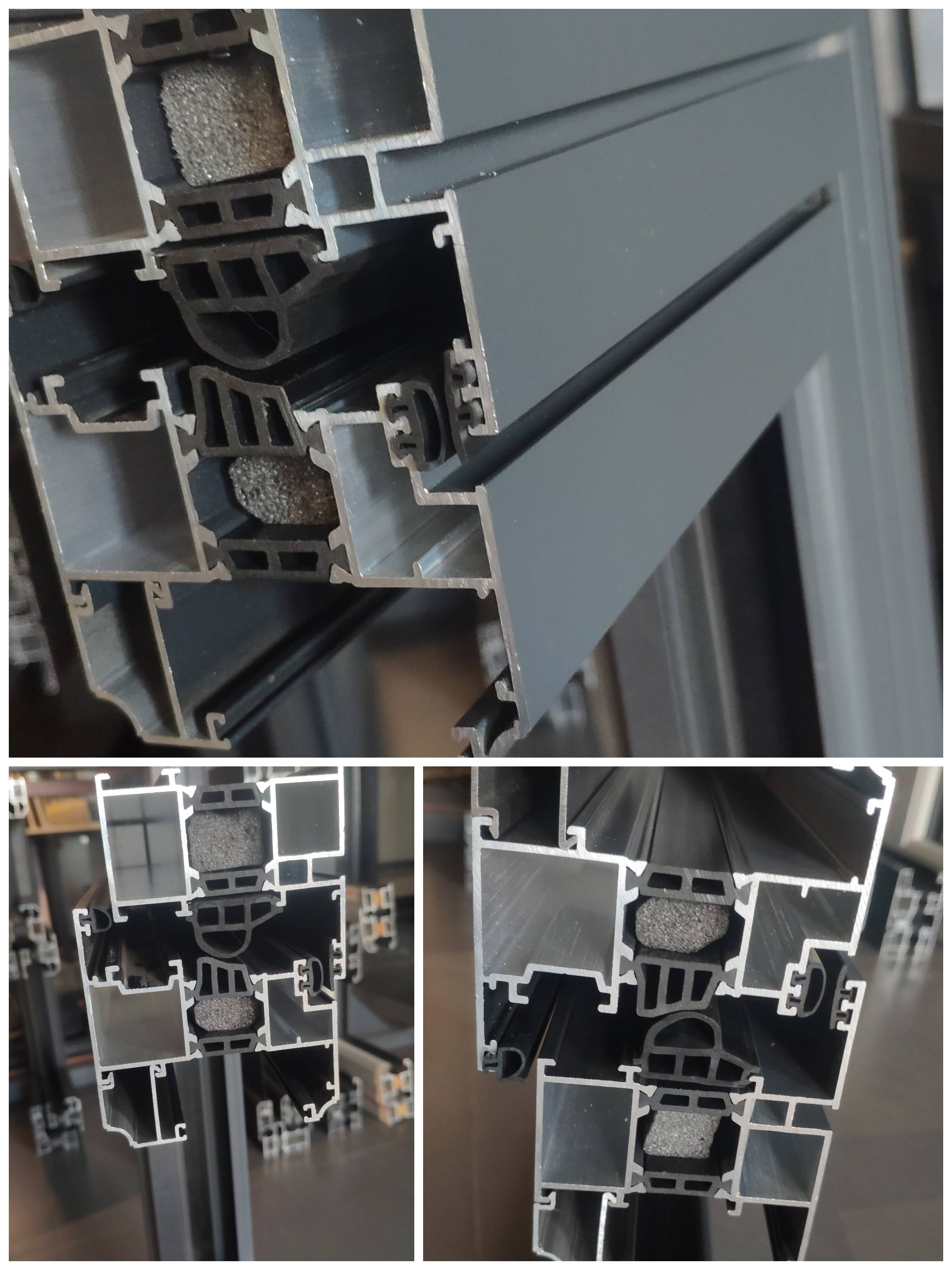 洛阳封阳台玻璃断桥铝门窗，关键是内部结构和玻璃看图对比