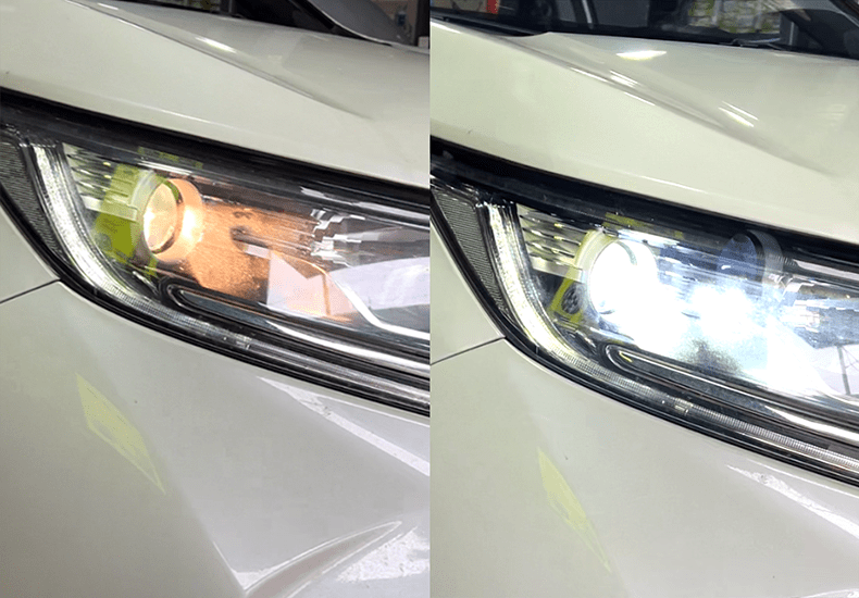 本田crv19款升级九加一汽车大灯详细步骤