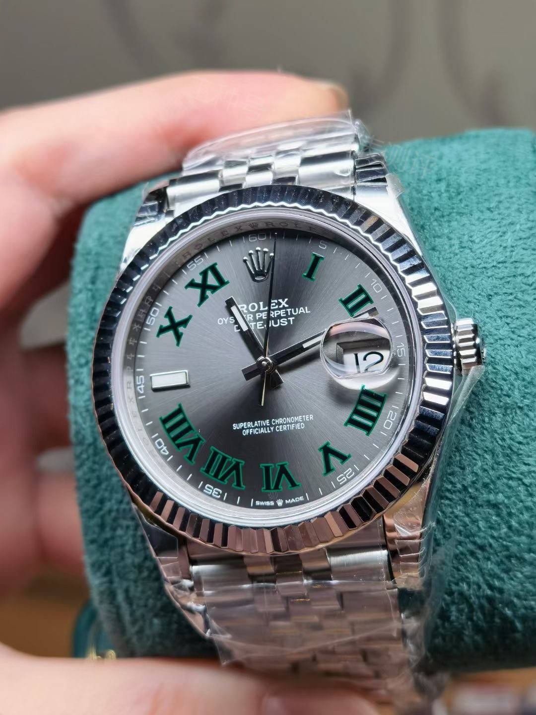 劳力士日志花样改装各种正品配件随意搭配最美还是绿萝