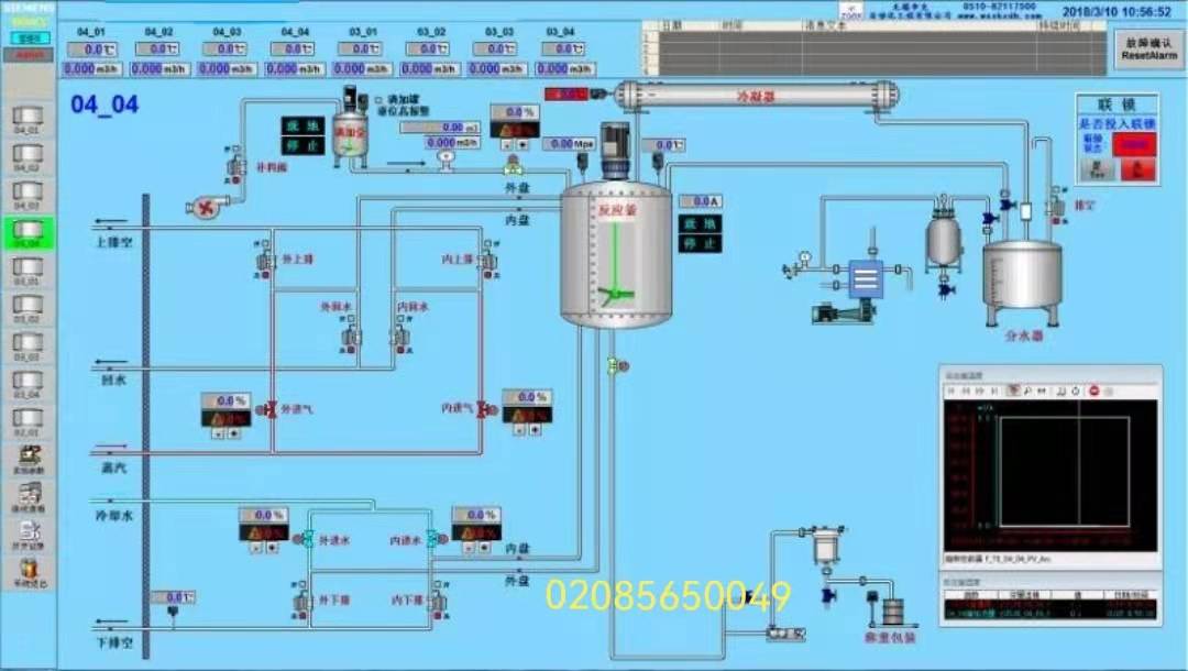 反应釜釜温控系统,反应釜全流程控制系统,化工定制工艺流程自动化控制