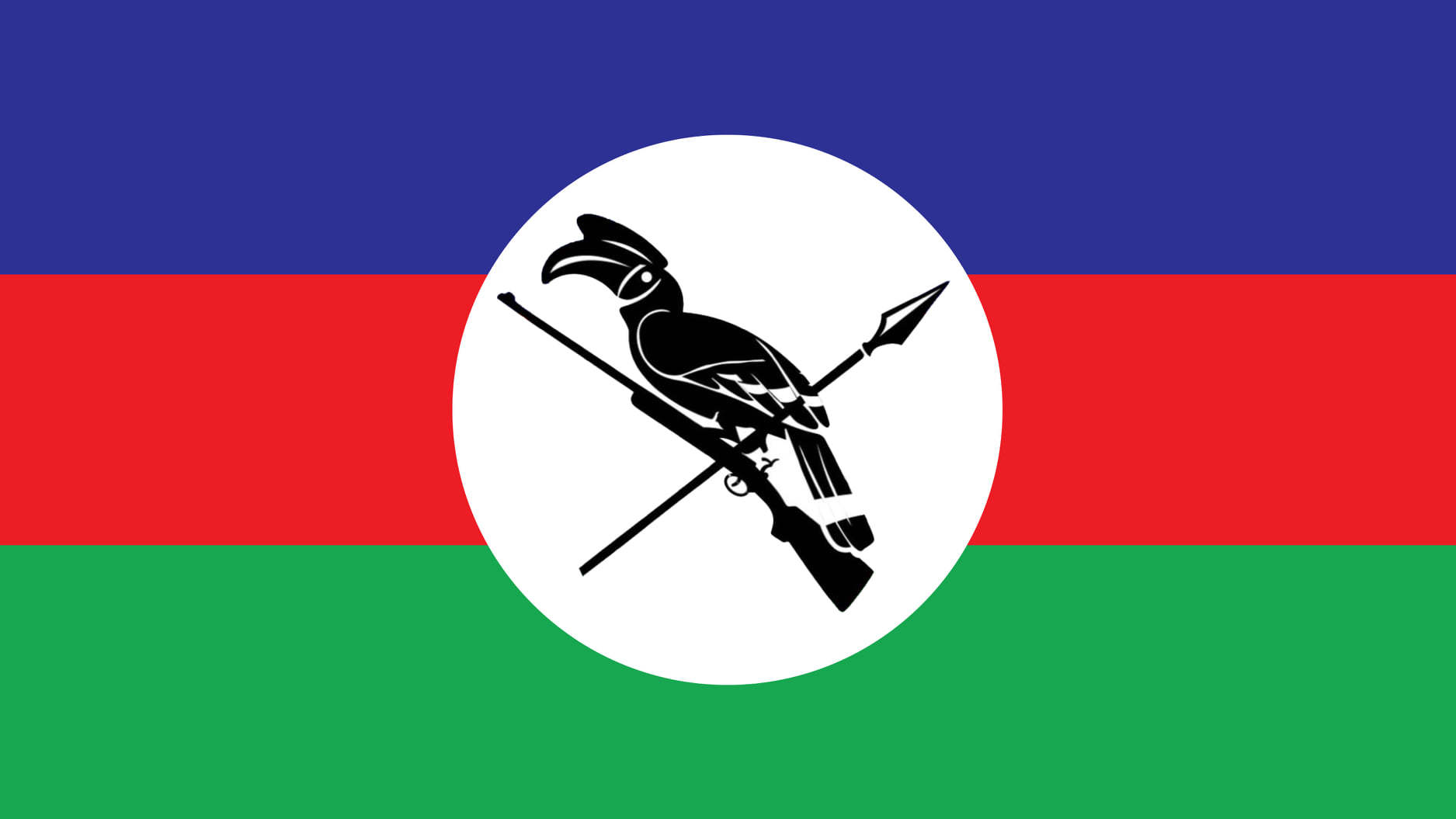 原创钦邦抵抗武装在印缅第二大口岸里哈瓦尔用该组织旗帜替换缅甸国旗