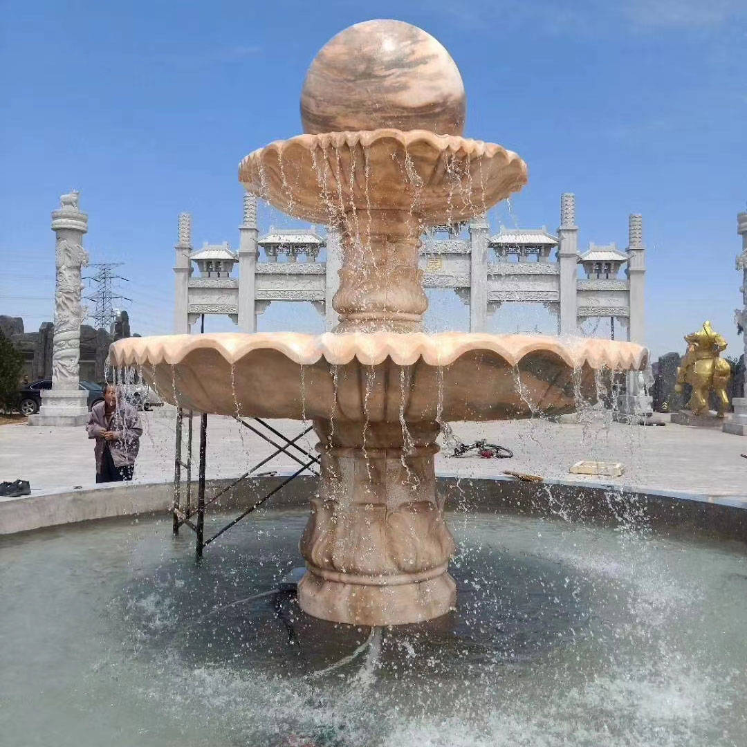 石雕喷泉厂家直销支持定制—多红雕塑_环境_艺术_大理石