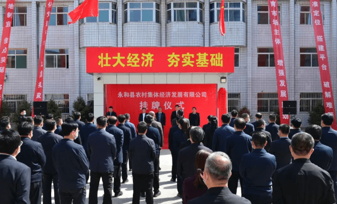 永和县农村集体经济发展有限公司举行挂牌仪式