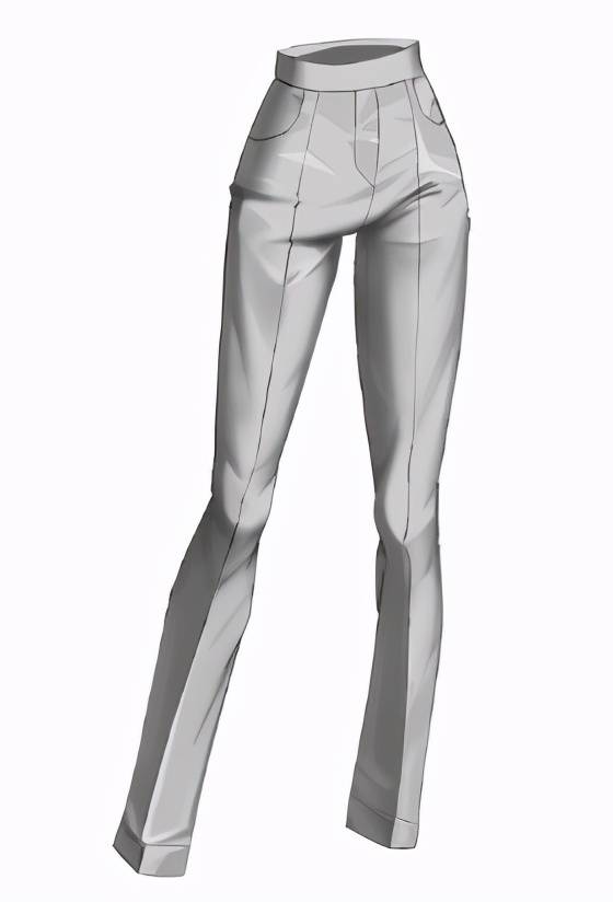 女性紧身西装裤怎么画动漫西装裤子画法步骤教程