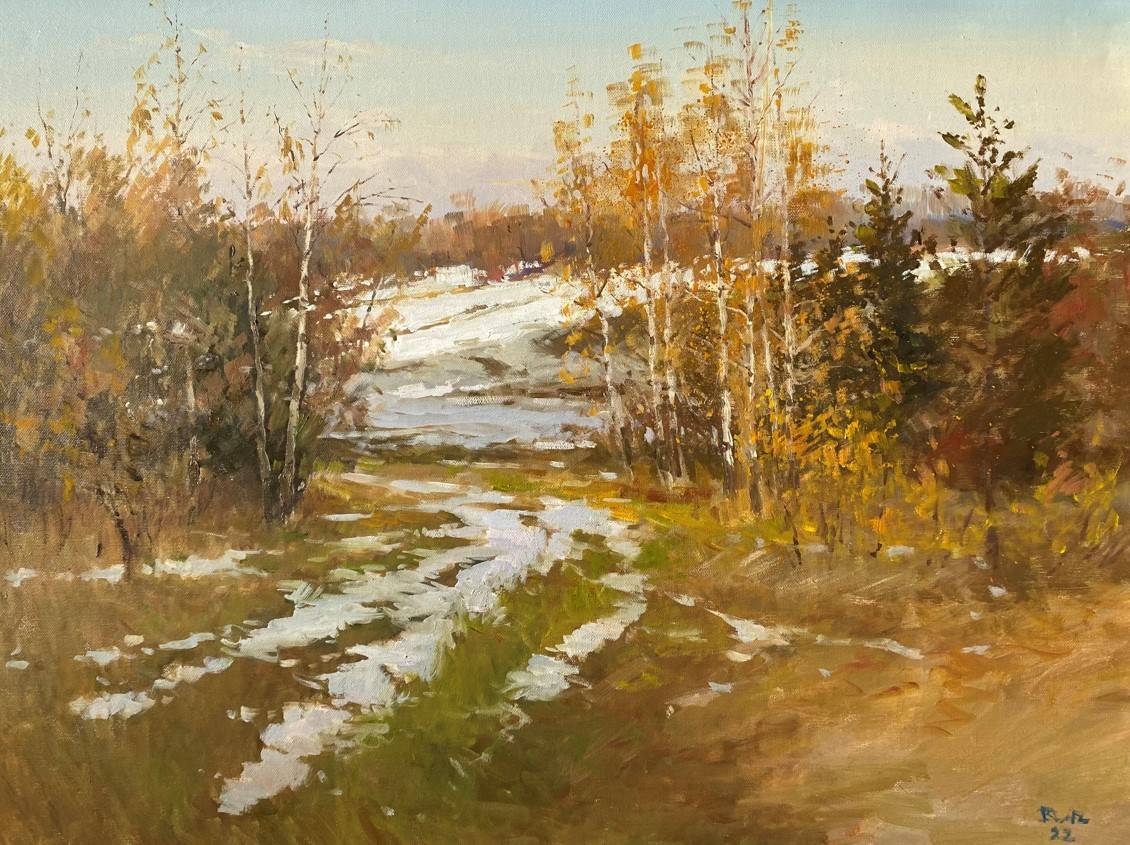 德米特里耶夫 的雪景画_cm_油画_艺术