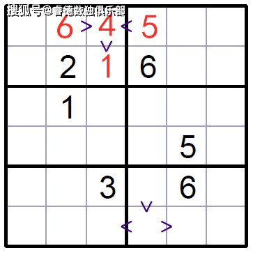 题目解析:第110期每月一题之六宫不等号数独解析-数独黄老师