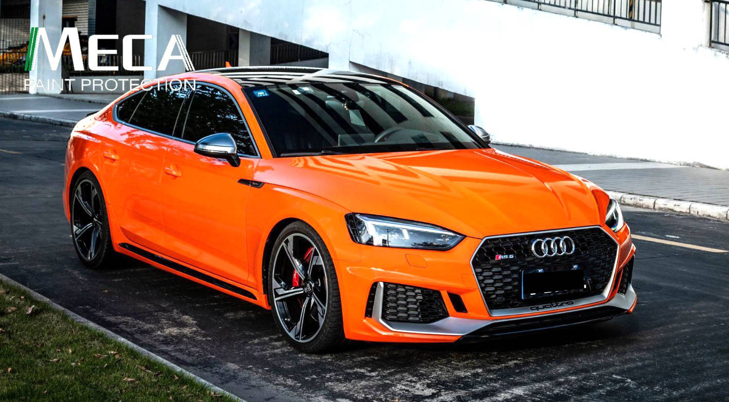 无锡改色膜颜色推荐白金烈焰橙奥迪rs5sportback案例图
