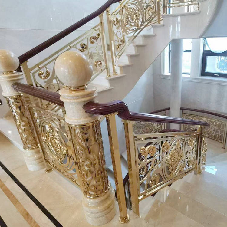 铜围墙栏杆全铜轻奢别墅楼梯护栏出现次数多了