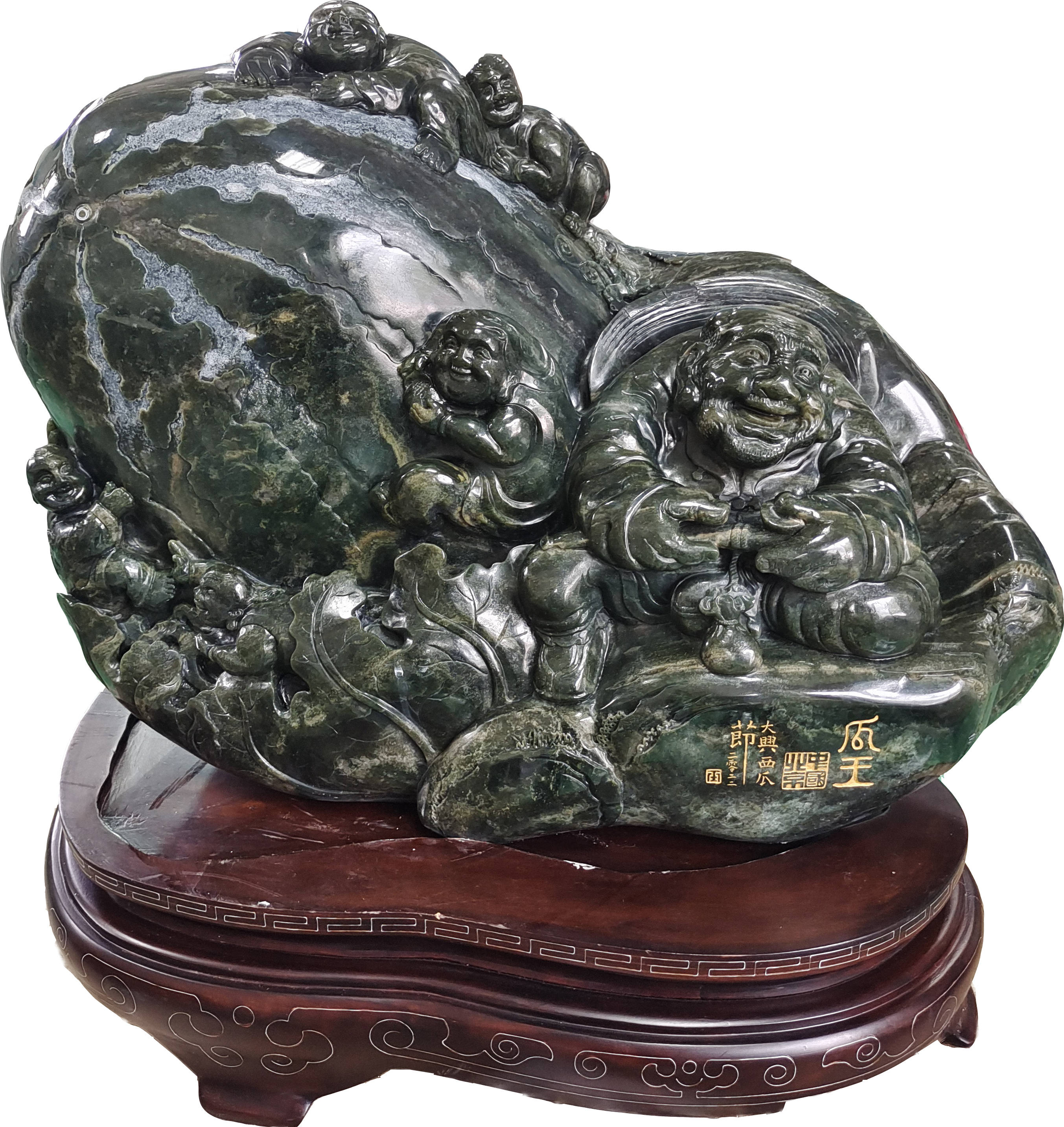 大兴玉文化协会玉雕西瓜为大兴西瓜节开幕式添彩