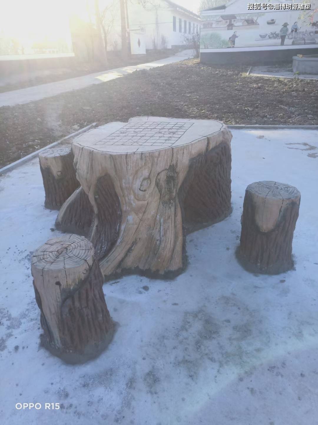 假山假树水泥景观小品大型水泥雕塑