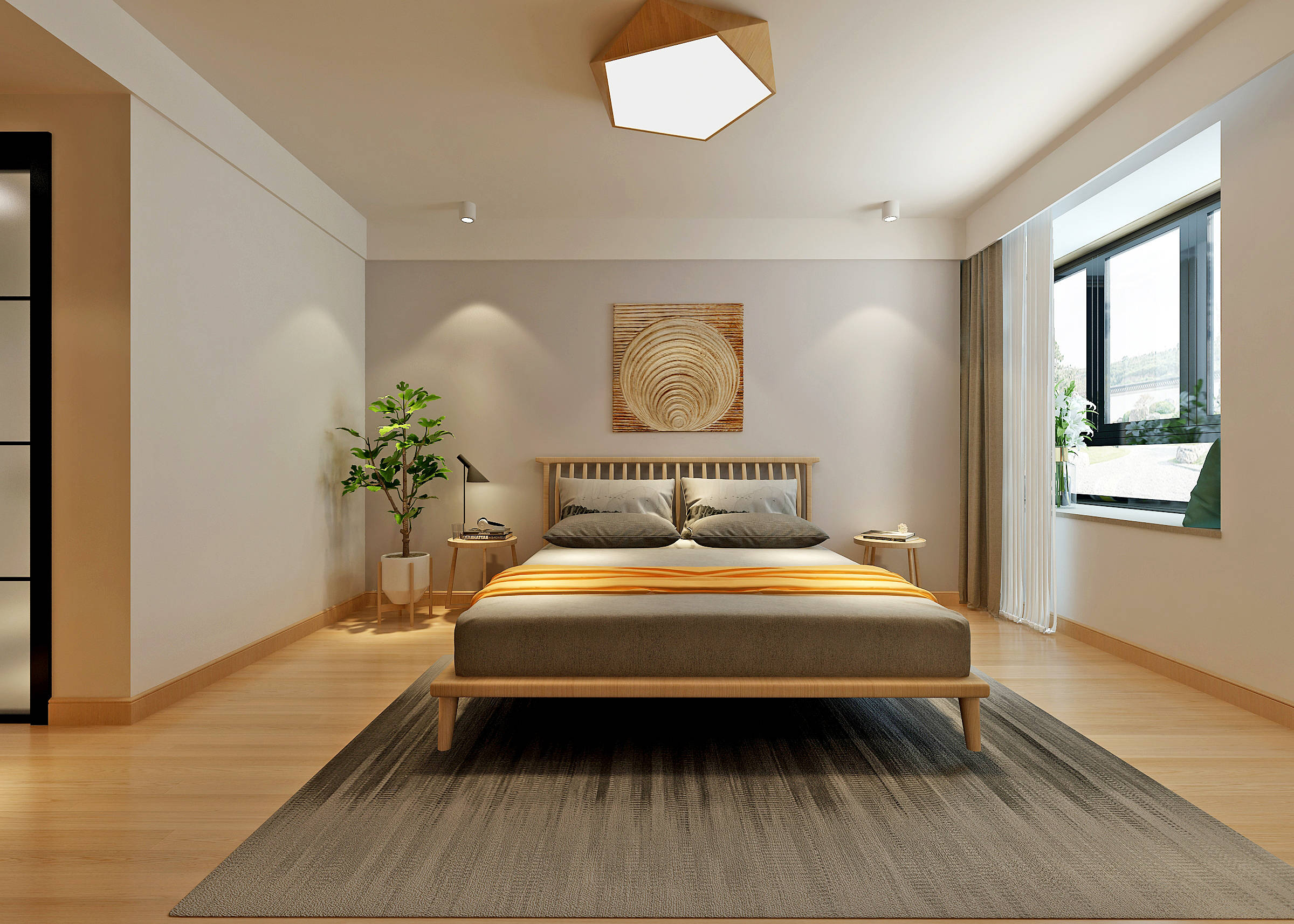 都市森林一楼加地下北欧装修效果图已完工设计师马文文