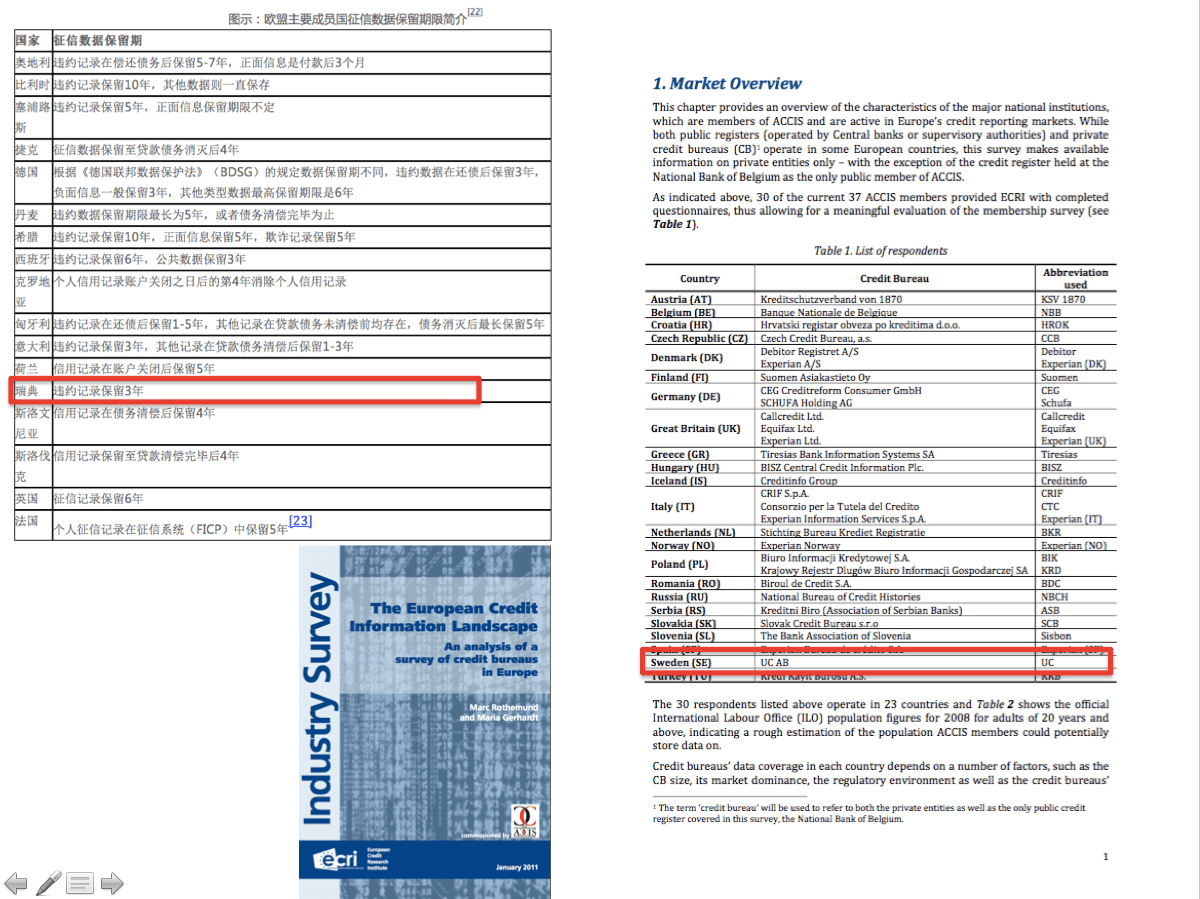 向瑞典方追讨款项