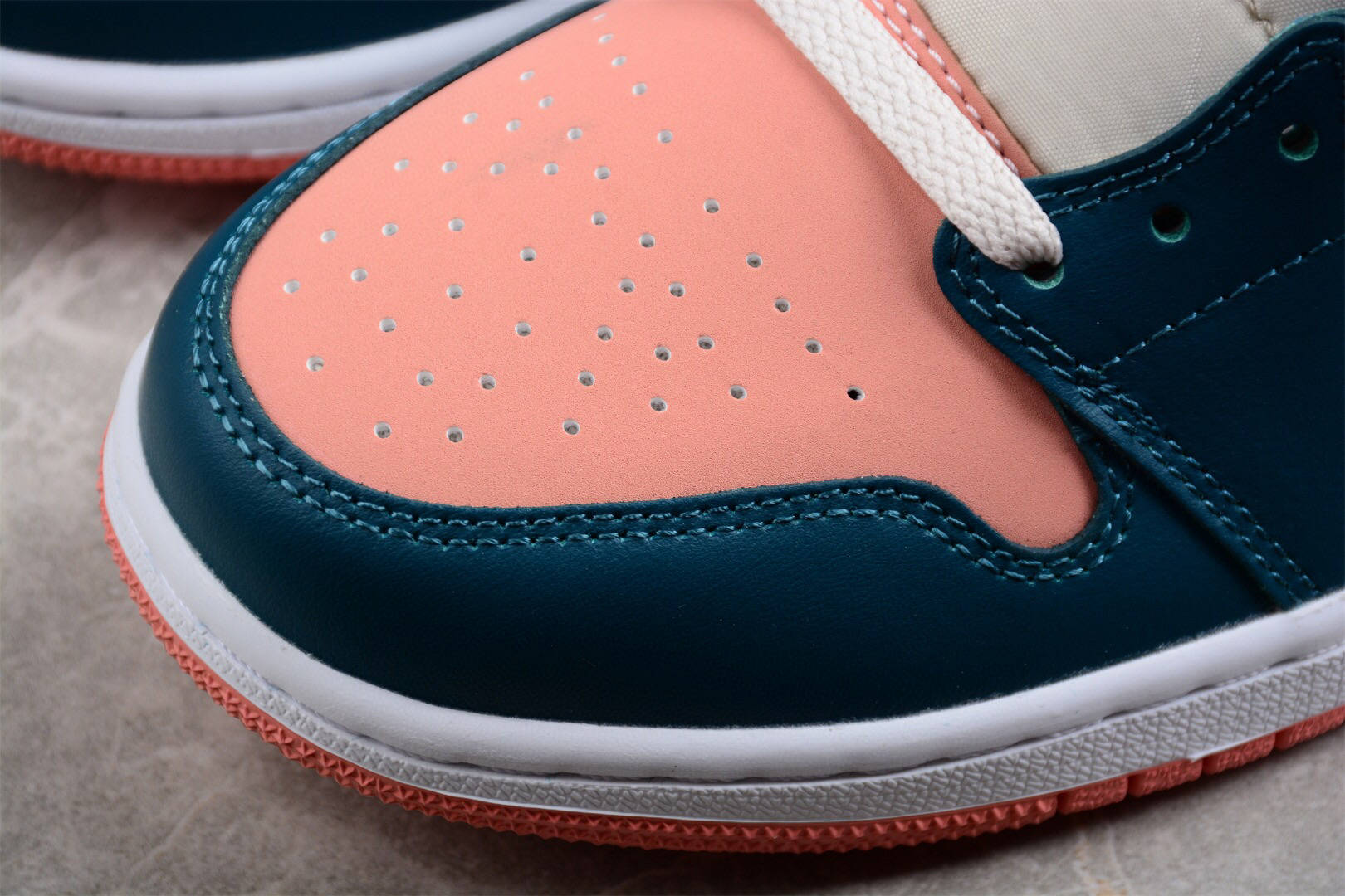 乔丹air jordan 1 mid dark teal green 粉绿中帮运动鞋bq6472-308