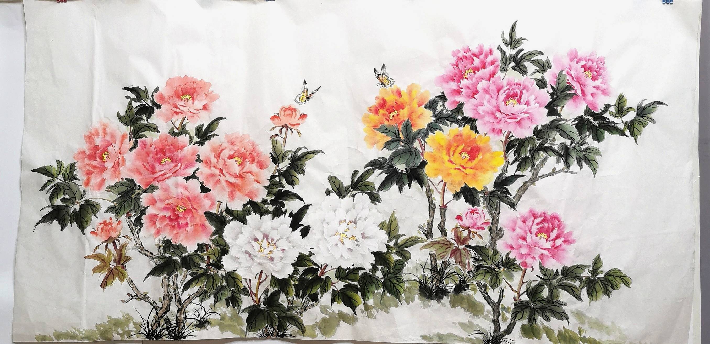 王美云国画牡丹--四尺小写意花鸟画-搜狐大视野-搜狐新闻