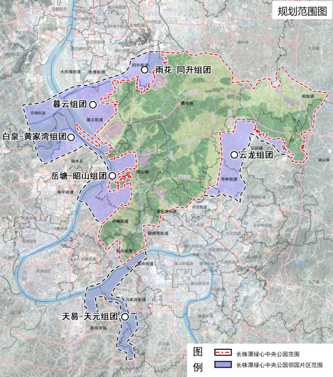 认真研究,规划长株潭绿心中央公园昭山仰天湖片区和湘江科学城建设