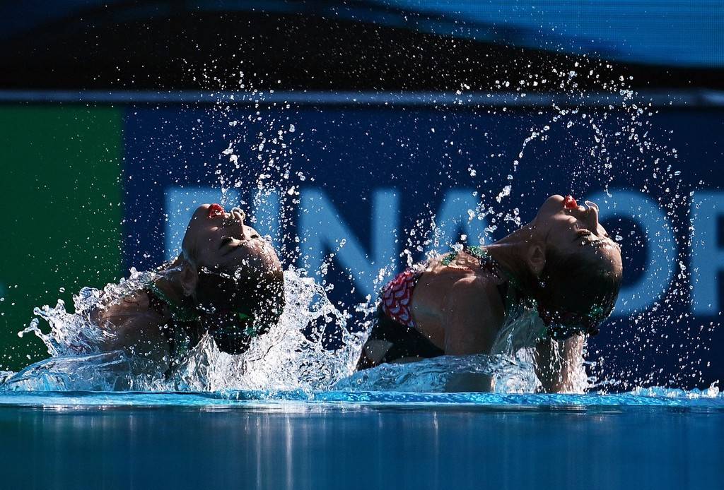 游泳世锦赛花样游泳女子双人自由自选中国队夺冠