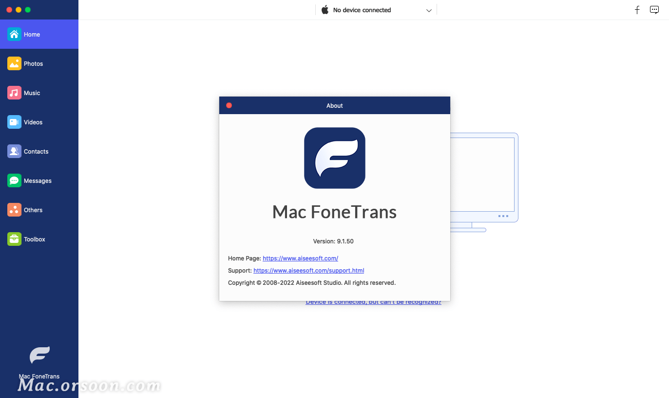 原创             iOS 数据传输管理工具：Aiseesoft Mac FoneTrans