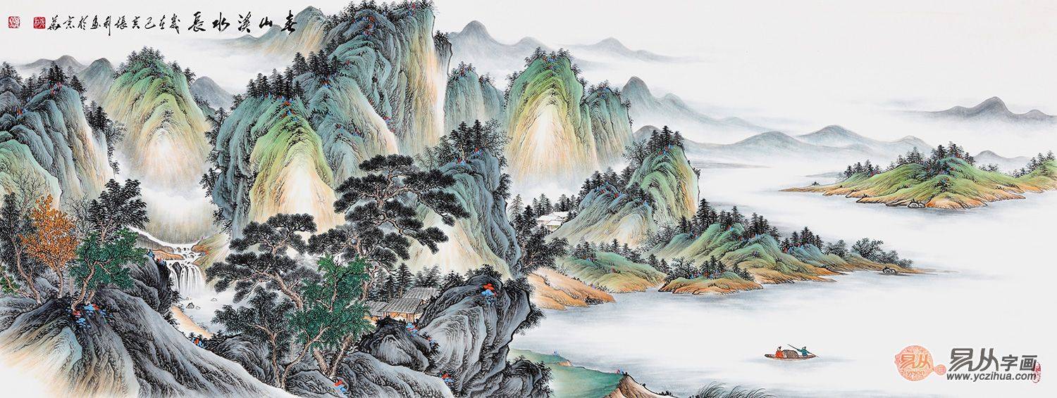 沙发墙壁画 家里挂一幅山水画 帮你改善家居风水