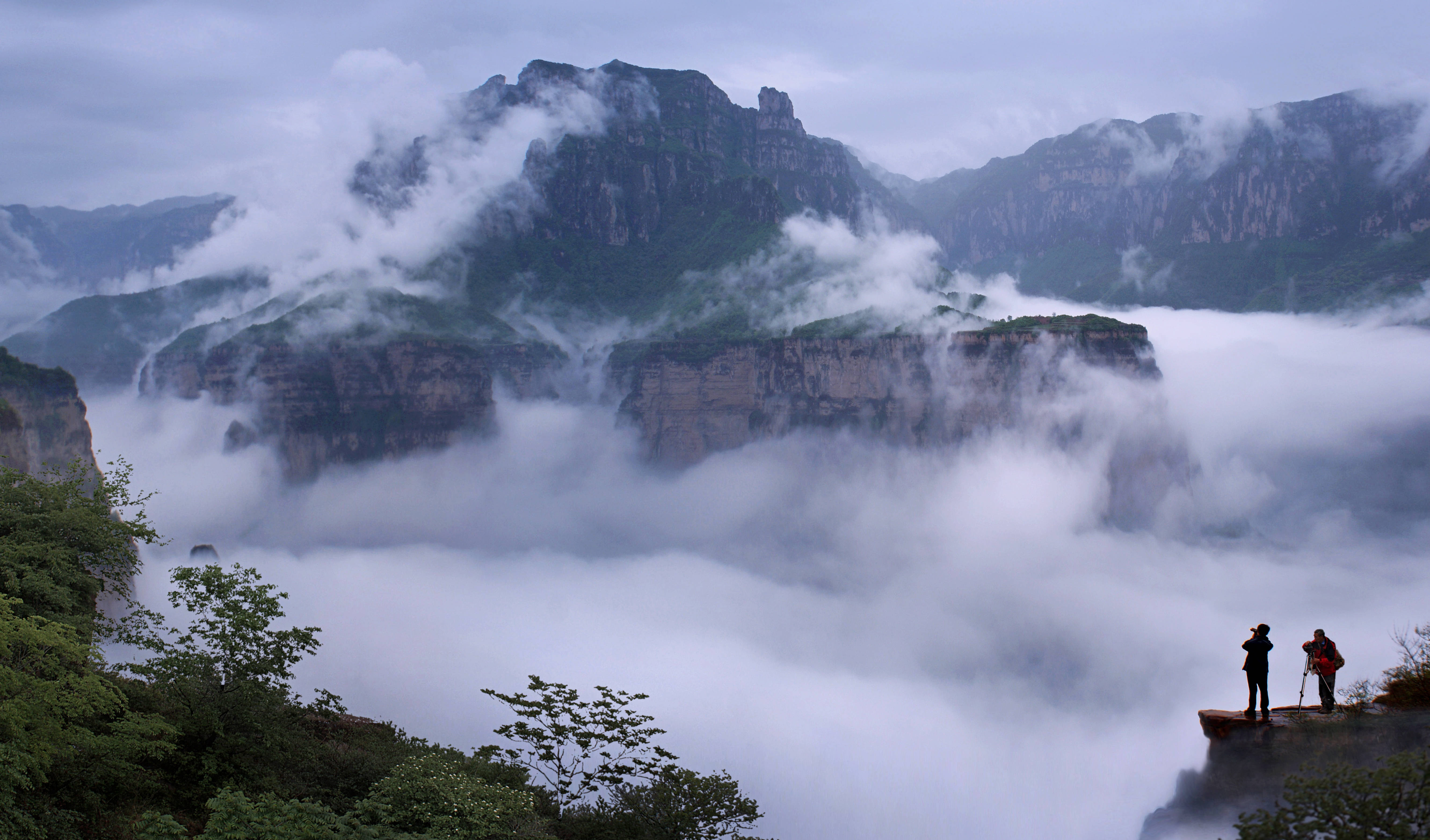 河南林州太行云海唯美风景