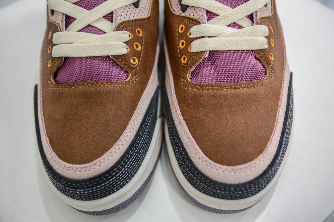乔丹air jordan 3 low archaeo brown 摩卡紫棕色拼接篮球鞋_jumpman