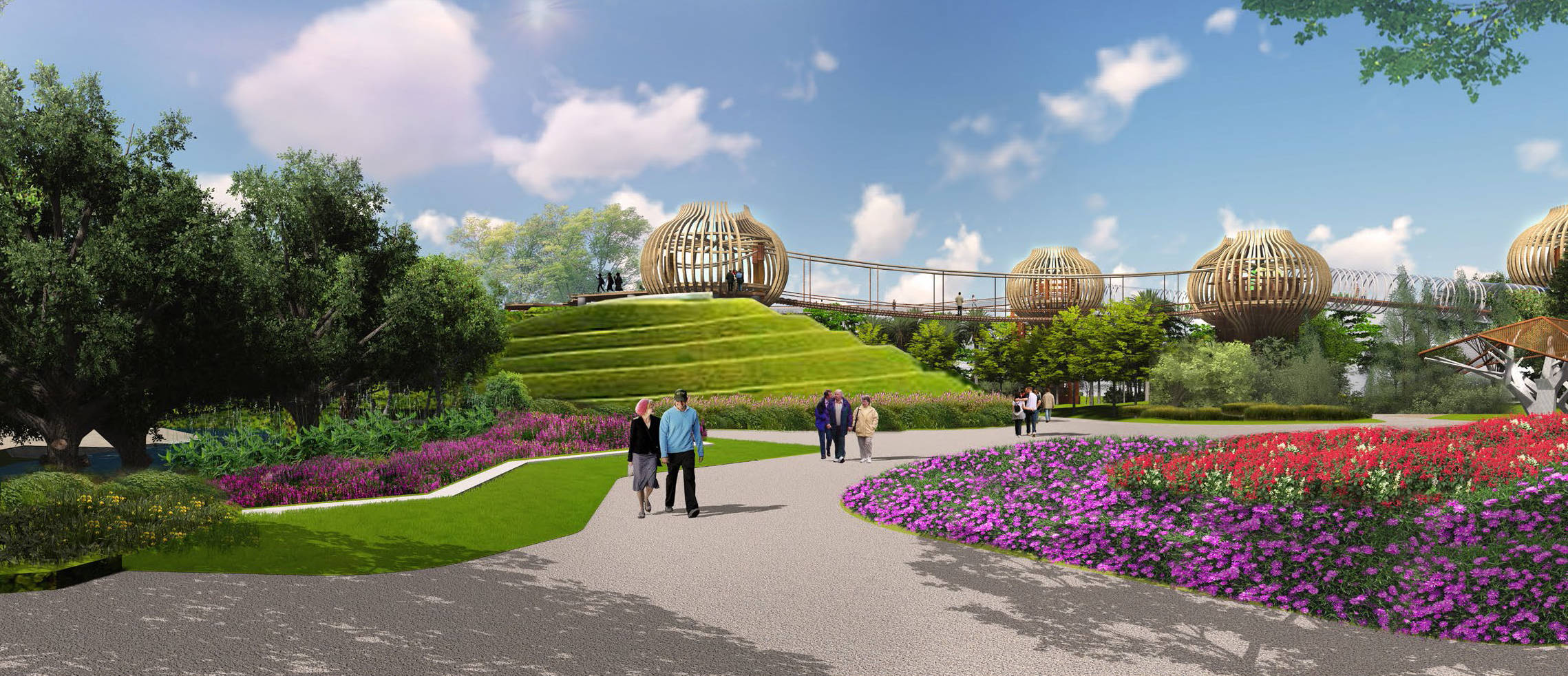 恒大儋洲海花岛植物园项目效果图|当代景观规划