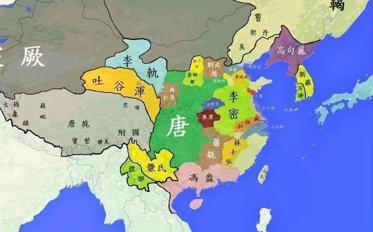 唐朝的中国地图高清版图片