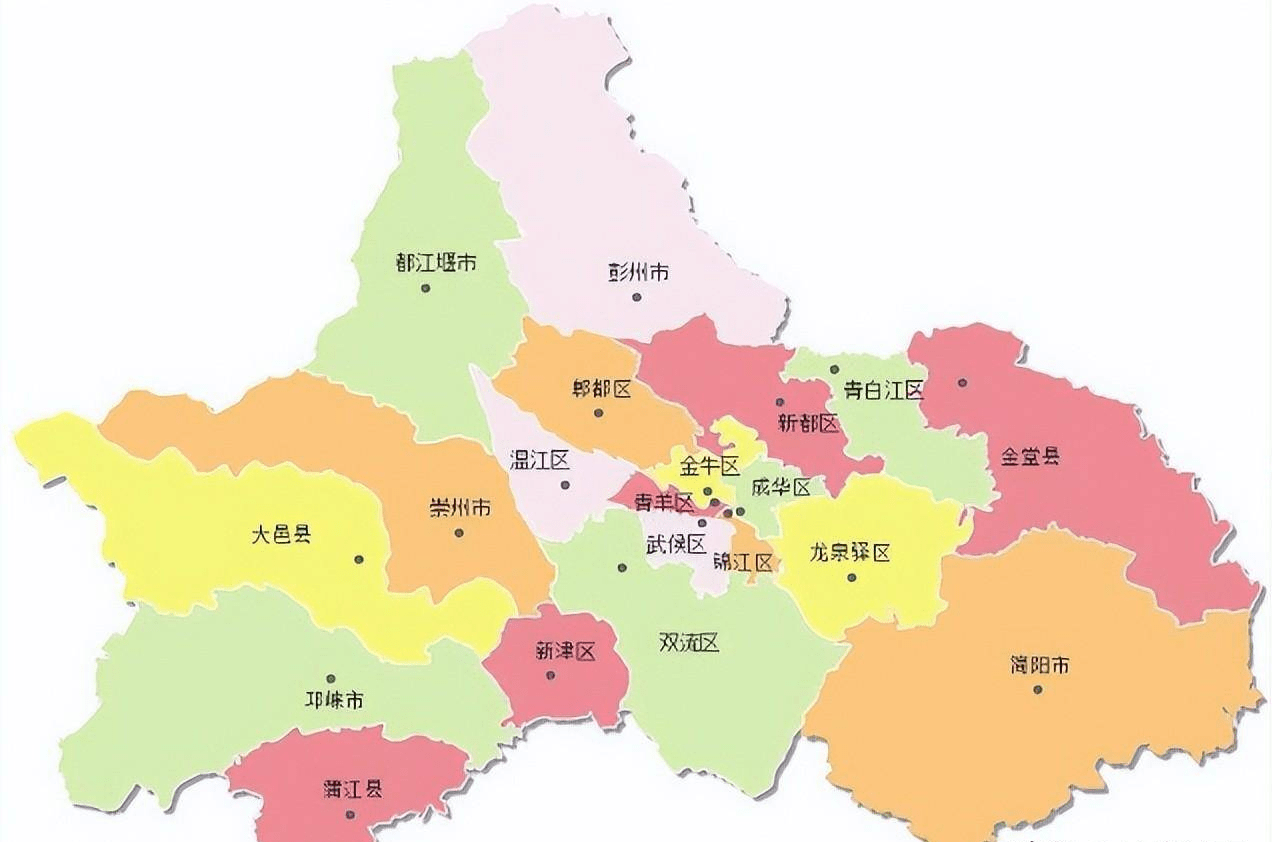 2021成都行政区划图图片