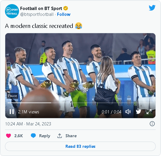世足冠军阿根廷队门将重演不雅动作 引爆沙巴网友热议