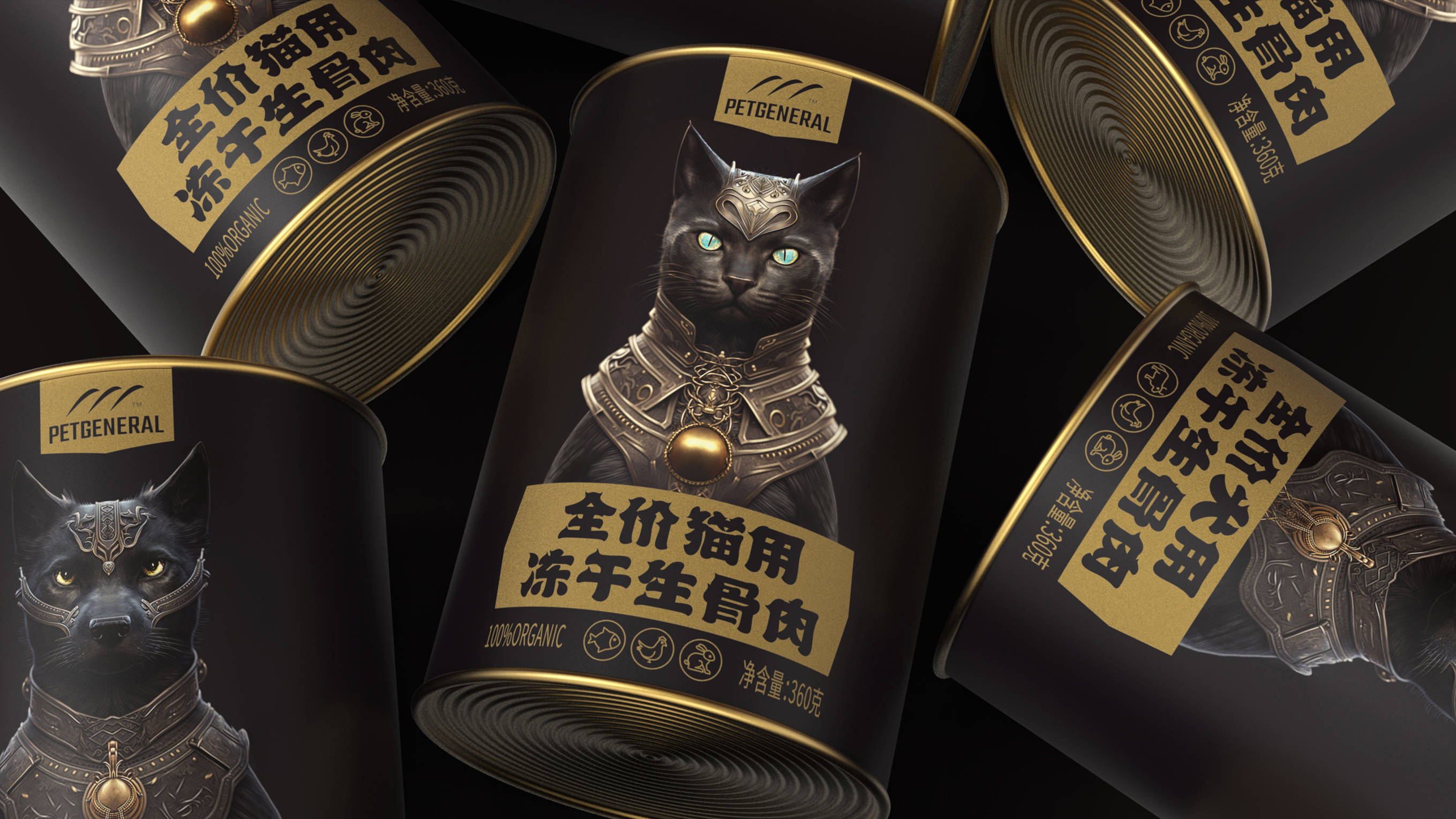 petgeneral | 宠物罐头包装设计 | 原创 插画_巫七_出处