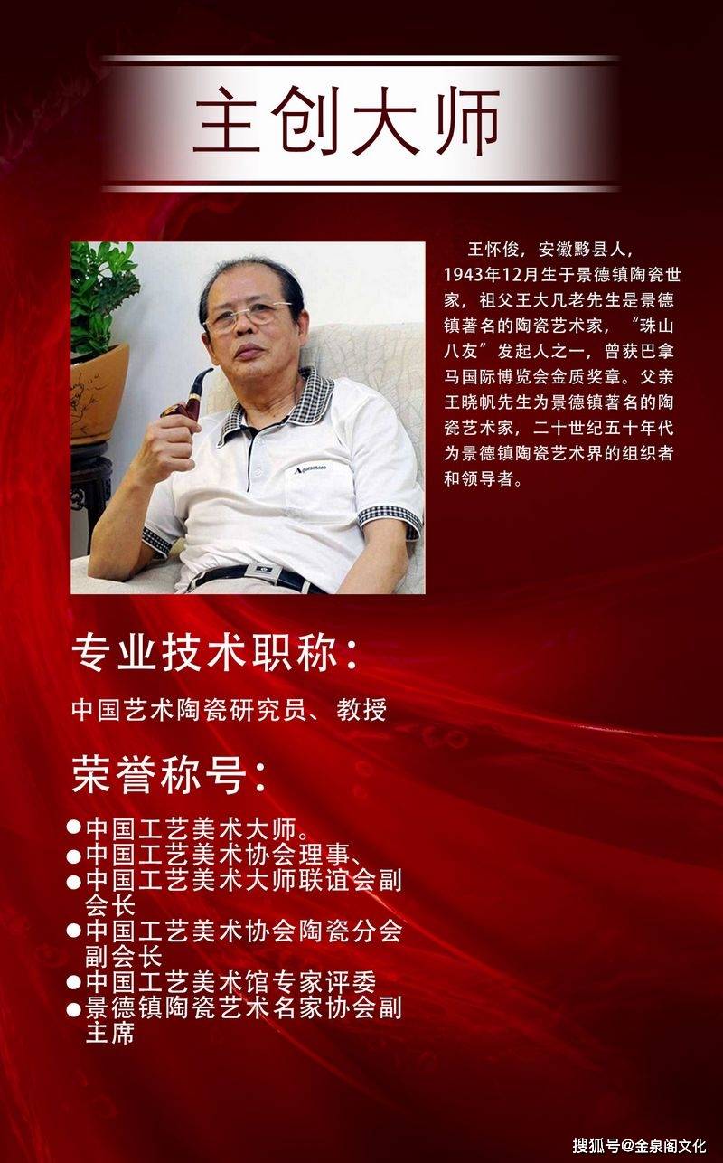 王怀俊《福寿双绝》大师瓷板画