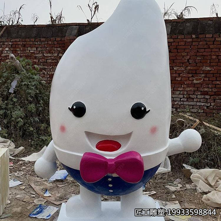 玻璃钢卡通大米公仔雕塑 卡通农作物造型户外装饰雕塑_生命_形象_艺术