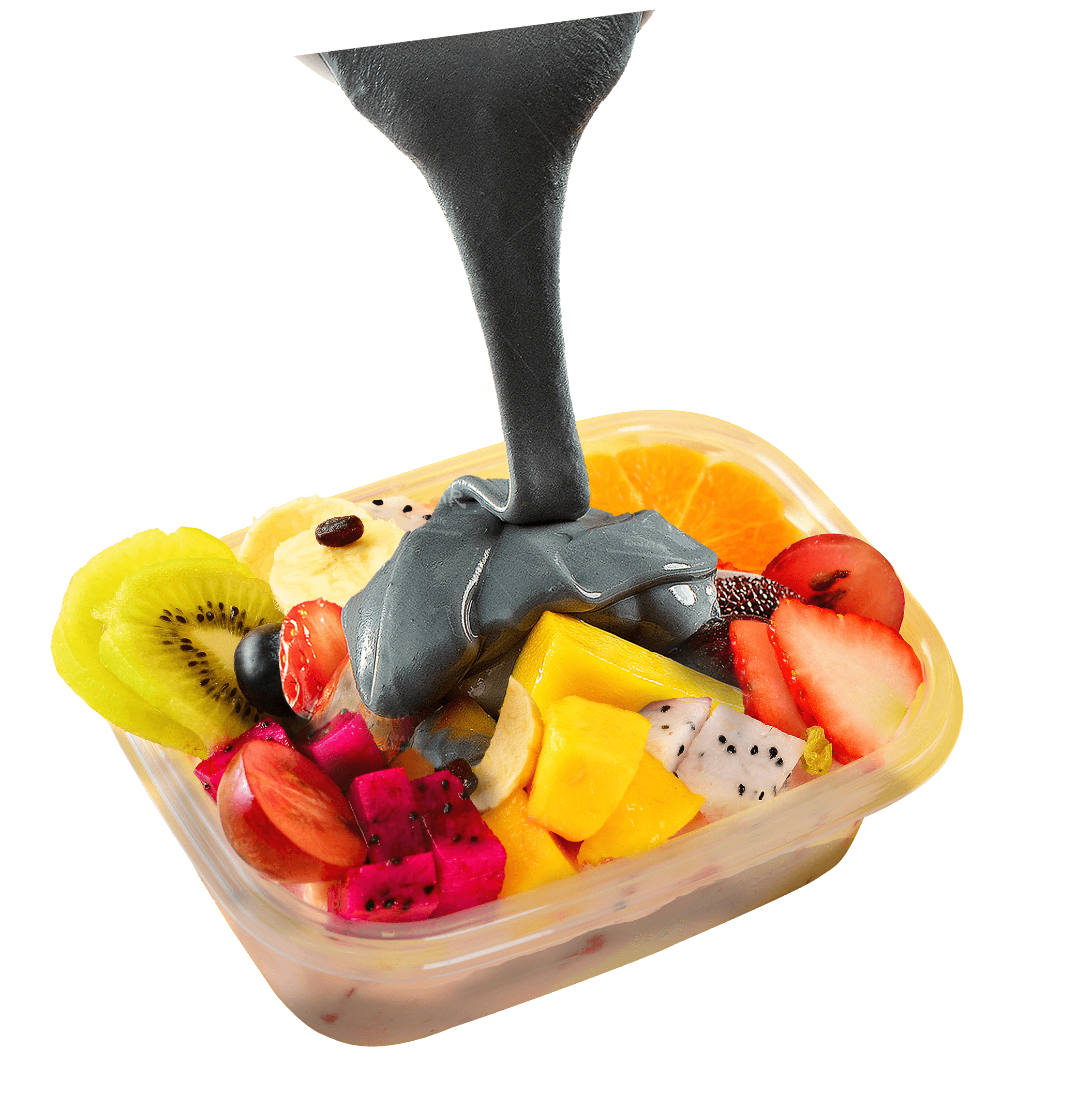 快带上心爱的她来成都果然嗨吃"水泥灰拉丝酸奶水果捞"!